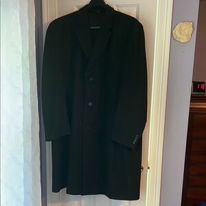 NWOT Jos A. Bank Black Wool Overcoat
